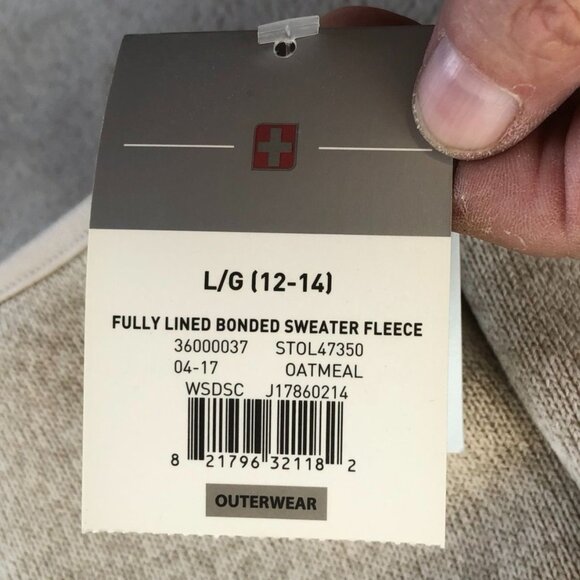 NWT Swiss Tech Womens Fully Lined Bonded Fleece Sweater Large Full Zip Cozy - Picture 4 of 15